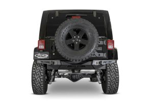 Jeep JK Bumper - Rear - Addictive Desert Designs - Stealth Fighter - Hammer Black with Satin Black panels - `07-`18